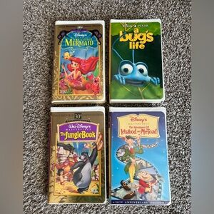 Disney VHS Tape bundle of 4 movies